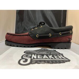 TIMBERLAND MEN'S AUTHENTIC HANDSEWN BOAT SHOE BURGUNDY NUBUCK -  Men's size 9 A5